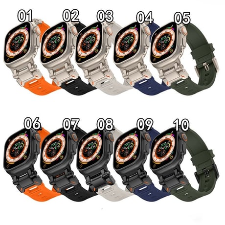 「129」アップル ウォッチ バンド 高級 メンズ apple watch シリコン バンド スポーツ
