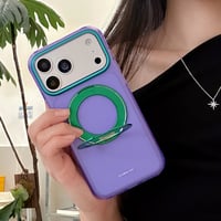 「512」Easoncase iphone18pro/18promaxケース バイカラー かわいい iphone17pro/16proケース マグスタンド
