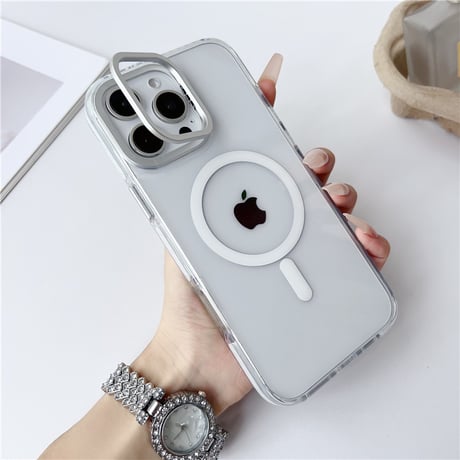 「309」magsafe ケース かわいい iphone17/16/16pro ケース クリア  スタンド 付き