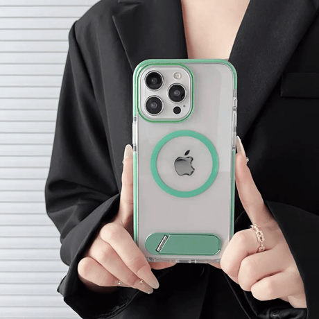「403」iphone17/17pro ケース 隠しスタンド付き iphone クリアケース magsafe対応