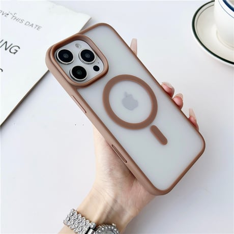 「325」magsafeケース iphone ケース 半 透明 マット iphone16/16pro ケース カメラコントロールカバー付き