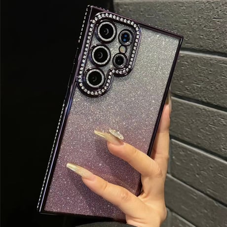 「194」galaxy ケース おしゃれ 透明 ギャラクシーs24/s23+ ケース キラキラ インナーシート付き