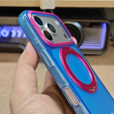 「512」Easoncase iphoneケース バイカラー かわいい iphone17pro/16proケース マグスタンド