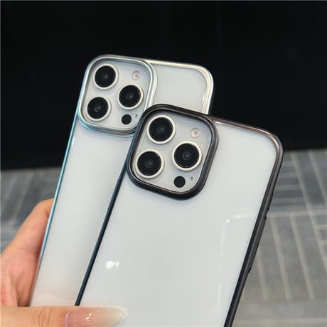 「287」クリア iphone16pro/16promax ケース シンプル iphone ケース サイドカラー