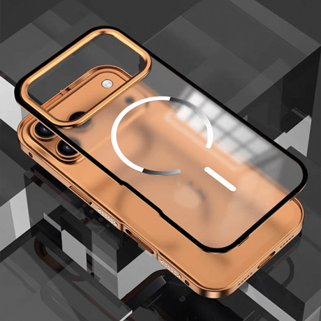 「453」メタルフレーム iphone17pro/17promax ケース 半透明PCパネル magsafeケース 軽い 放熱