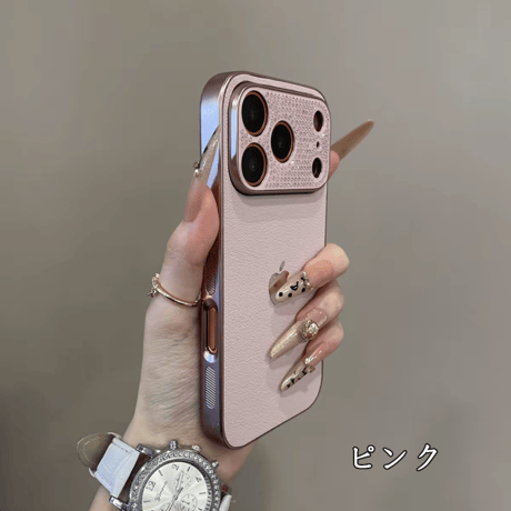 「472」ラインストーンデコ iphoneレザーケース かわいい iphone17pro/16 ケース