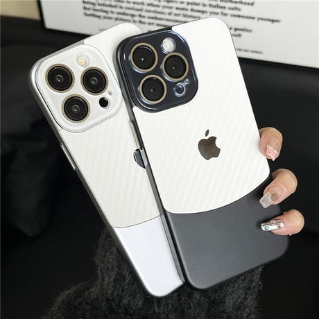 「193」カメラ保護ファイル付き iphone15 ケース おしゃれ カーボンファイバー スマホケース バイ カラー