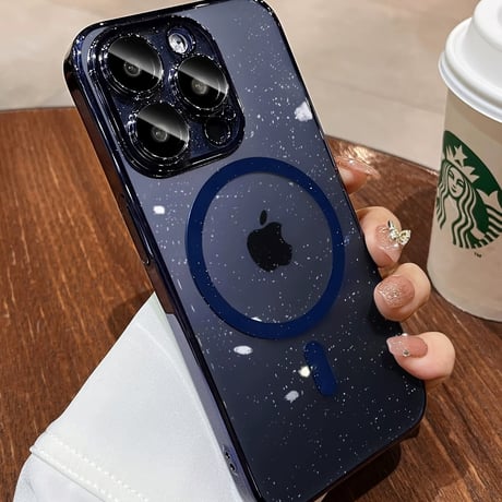 「138」magsafe対応 iphone17/16 クリアケース キラキラ iphone ケース カメラフィルム付き