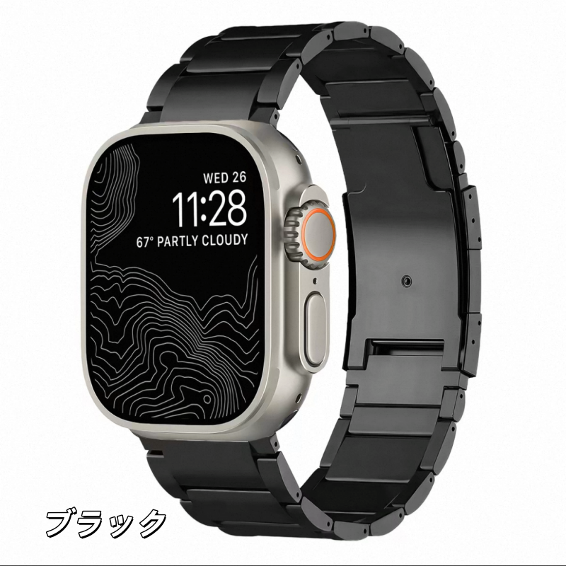 524」アップルウォッチバンド チタン メンズ apple watchバンド
