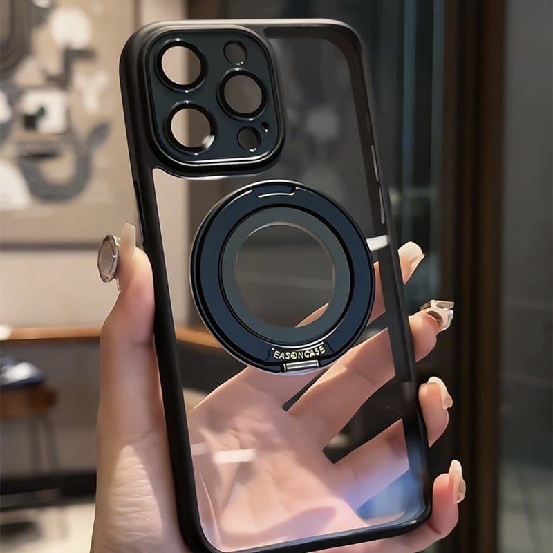 284」マグセーフケース iphone16/16plus クリアケース スタンド付き 