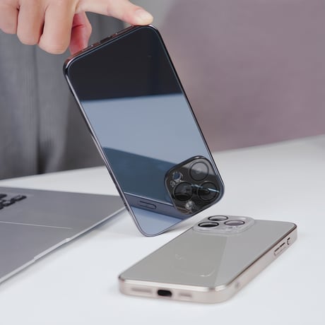 「184」iphone16 ケース 背面 ミラー おしゃれ iphone15/15pro ケース 高アルミナガラス カメラ保護