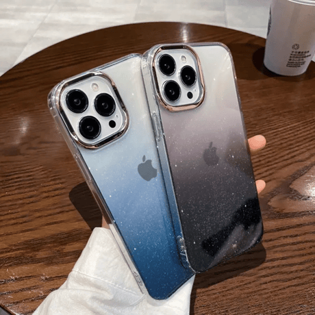 「126」キラキラ iphone17/16 ケース クリア iphone ケース グラデーション