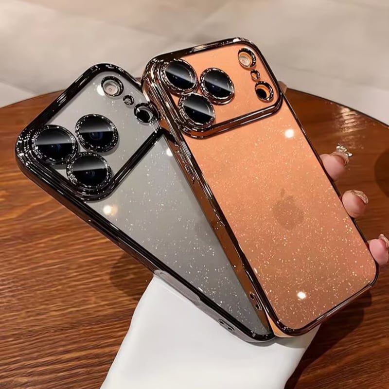 065」メタリック iphone17/16pro ケース キラキラ カメラ保護 iphone