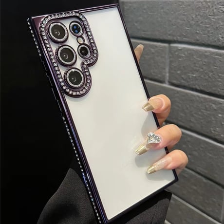 「194」galaxy ケース おしゃれ 透明 ギャラクシーs24/s23+ ケース キラキラ インナーシート付き