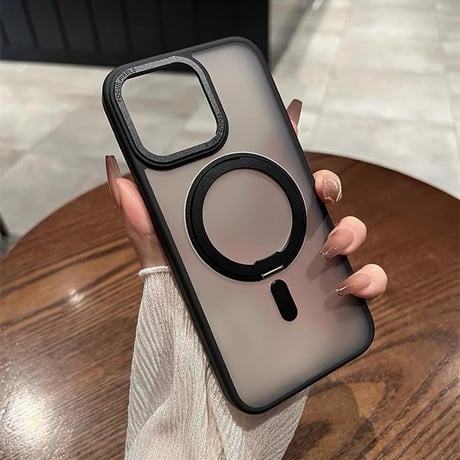 「139」マグセーフ ケース iphone15/14 ケース スタンド付き iphone 耐 衝撃 ケース マット 指紋防止