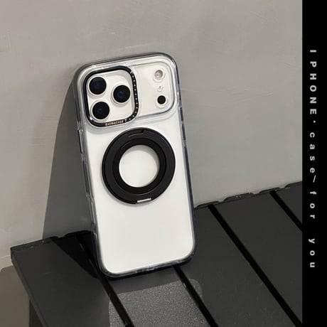 「307」Easoncase iphone17/17air/16/16pro クリアケース スタンド付き マグセーフ ケース