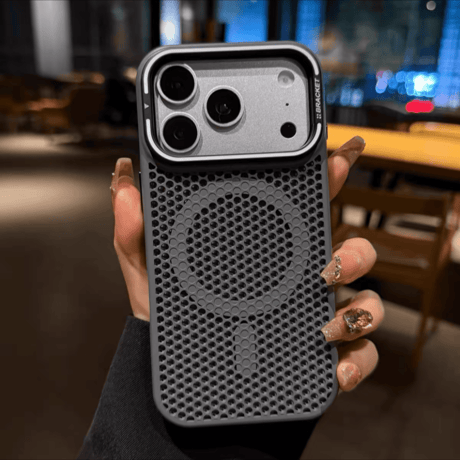 「372」iphone17/16/15 ケース 放熱 magsafe ケース iphone スタンド 付き ケース
