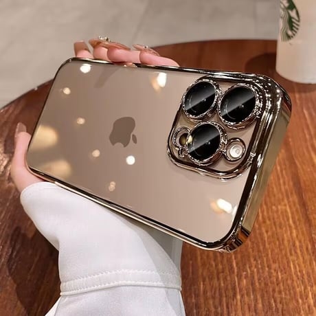 「018」iphone17/16/16pro ケース クリア おしゃれ iphone15 ケース ふち だけ 色 メタリックカラー