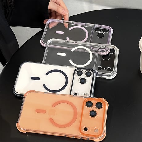 「497」Easoncase iphoneケース 耐衝撃 クリア magsafe対応ケース かわいい