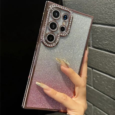 「194」galaxy ケース おしゃれ 透明 ギャラクシーs24/s23+ ケース キラキラ インナーシート付き