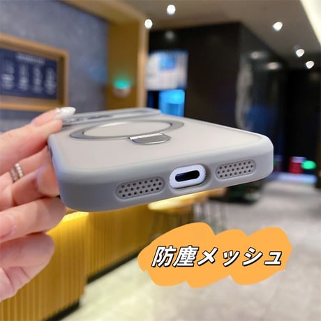 「438」iphone17/17pro ケース スタンド付き magsageケース カメラリング付き