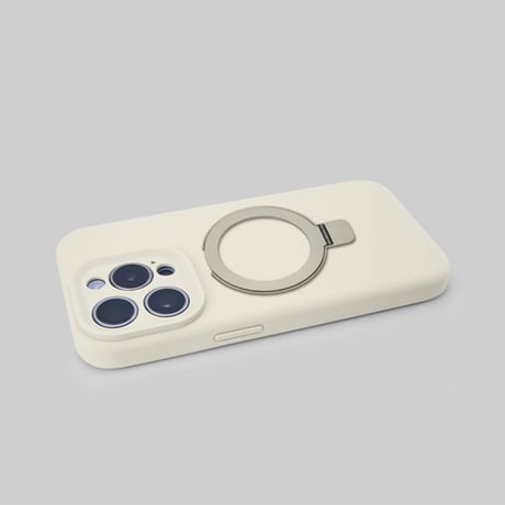 「510」iphoneケース リキッドシリコン iphone17pro/16proケース magsafe スタンド