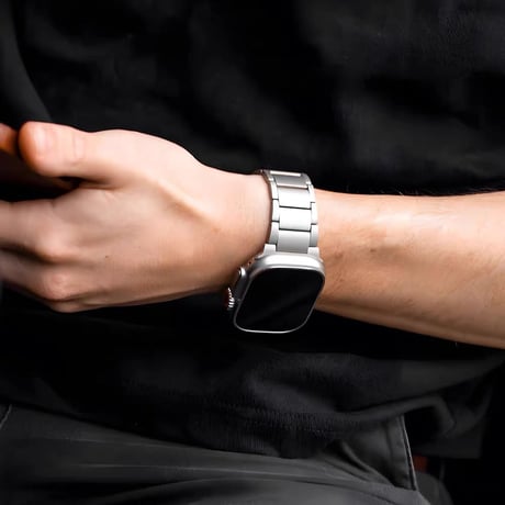 「524」アップルウォッチバンド チタン メンズ apple watchバンド ビジネス 高級