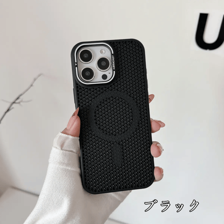「372」iphone17/16/15 ケース 放熱 magsafe ケース iphone スタンド 付き ケース