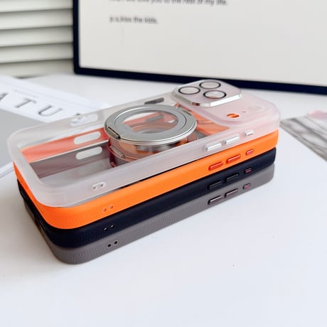 「393」Easoncase マグセーフ ケース iphone17/16 ケース 360度回転スタンド カメラ保護