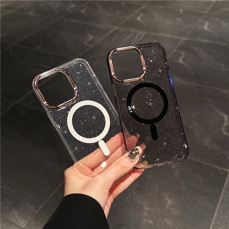 「245」iphone17/17pro magsafe 対応 ケース かわいい iphone16 クリアケース キラキラ