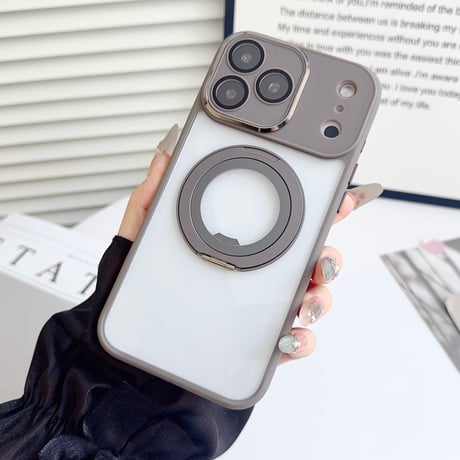 「393」Easoncase マグセーフ ケース iphone17/16 ケース 360度回転スタンド カメラ保護