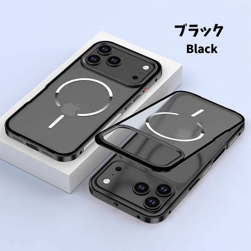 453」メタルフレーム iphone17pro/17promax ケース 半透明PC