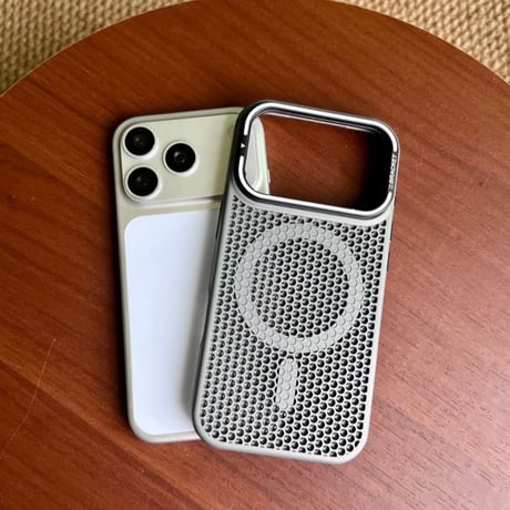 「372」iphone17/16/15 ケース 放熱 magsafe ケース iphone スタンド 付き ケース