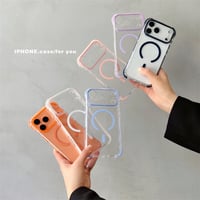 「497」Easoncase iphoneケース 耐衝撃 クリア magsafe対応ケース かわいい