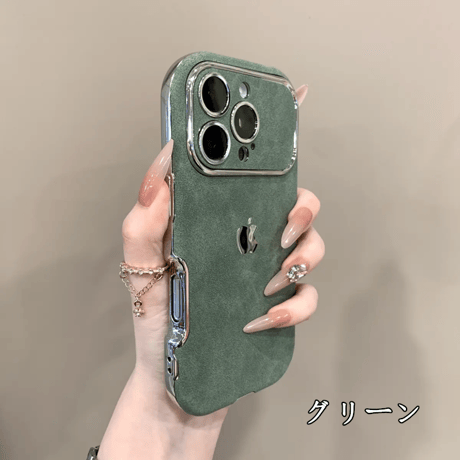 「377」iphone ケース スエード風 iphone16/15 ケース おしゃれ 耐衝撃