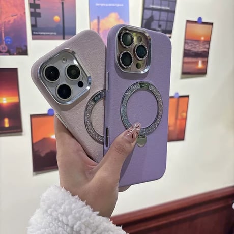 「387」iphone ケース マグセーフ スタンド付き iphone17/16/15 ケース 大人可愛い