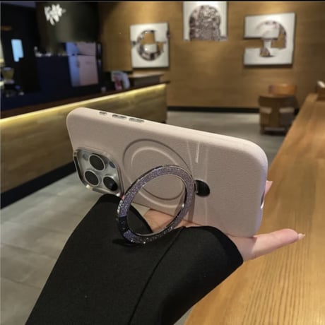 「387」iphone ケース マグセーフ スタンド付き iphone17/16/15 ケース 大人可愛い