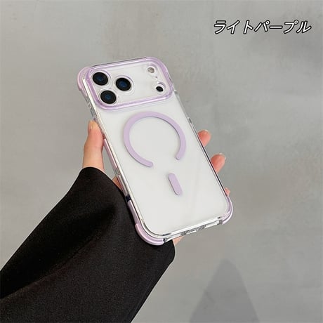 「497」Easoncase iphoneケース 耐衝撃 クリア magsafe対応ケース かわいい