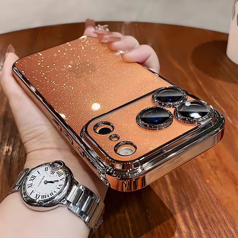 065」メタリック iphone17/16pro ケース キラキラ カメラ保護 iphone