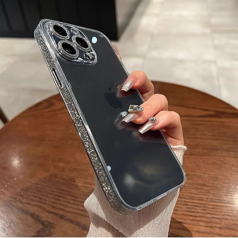 278」iphone16/16pro ケース 透明 可愛い iphone ガラスケース