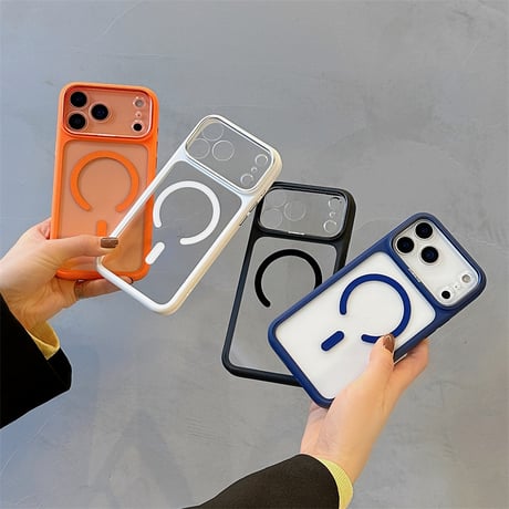 「485」Easoncase iphoneクリアケース iphone17pro/16proケース magsafe対応