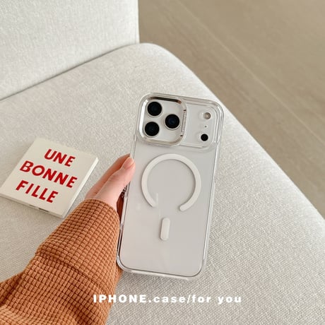 「443」Easoncase iphone18pro/18promax クリアケース magsafe対応 iphon17pro/16promaxケース おしゃれ