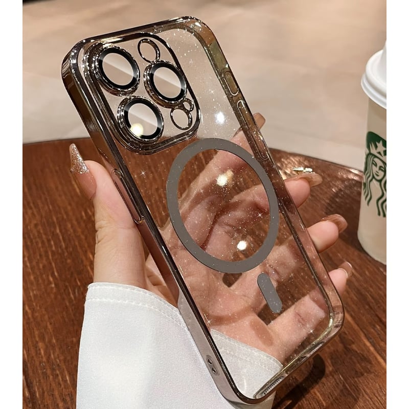 138」magsafe対応 iphone17/16 クリアケース キラキラ iphone ケ