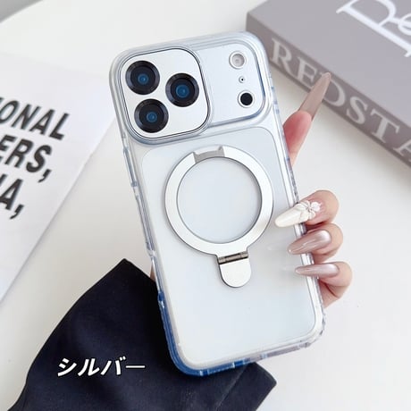「477」Easoncase 隠しスタンド付き iphone17/17pro ケース クリア 黄ばみにくい iphone16/15 ケース magsafe対応