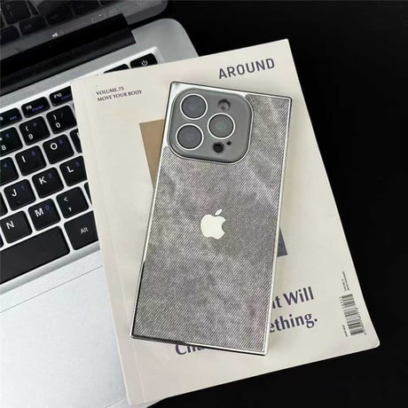 「441」iphone デニム ケース スクエア型  iphone17/16 ケース おしゃれ