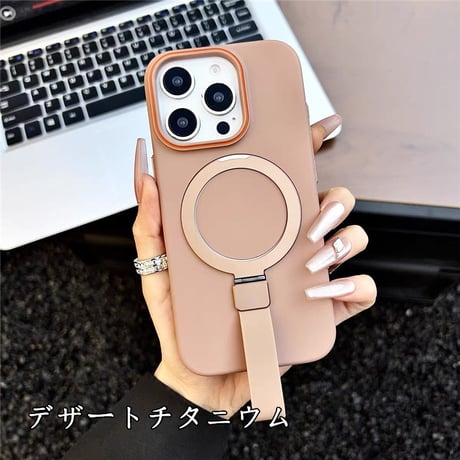 「388」iphone スタンド 付き ケース マグセーフ ケース iphone16pro/15 ケース 落下防止