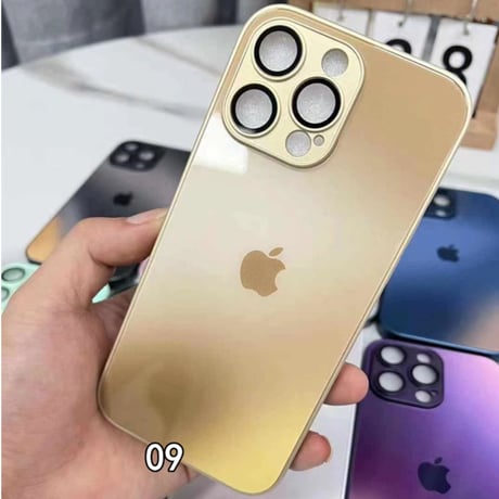 「005」グラデーションカラー iphone17/16/16pro ガラスケース カメラ保護 iphone15pro ケース おしゃれ