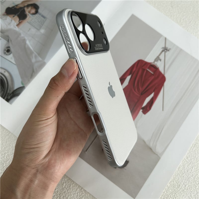 447」iphone17/17pro レザーケース 放熱 スマホケース シンプル