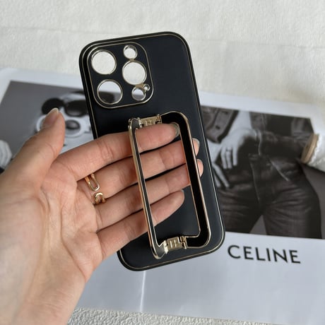 「385」iphone スタンド 付き ケース レザー iphone16/15 ケース 大人可愛い
