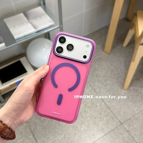 「520」Easoncase magsafe 対応 iphone18pro/18promax ケース かわいい iphone17pro/16 スマホケース 夏 っ ぽい バイカラー